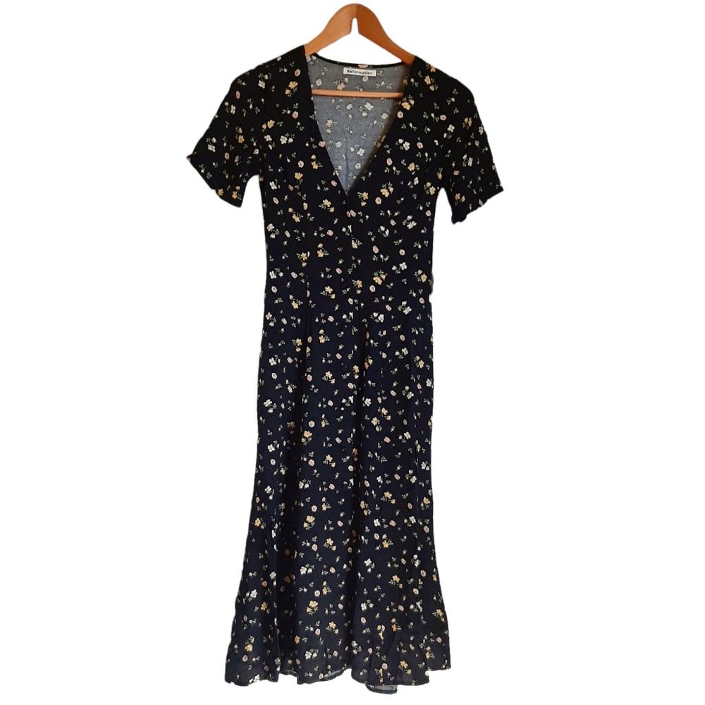 Reformation Locklin NWT Venezia Midi Dress SZ 0 - Picture 2 of 16